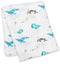 Lulujo: Muslin Bamboo Swaddle - Whales