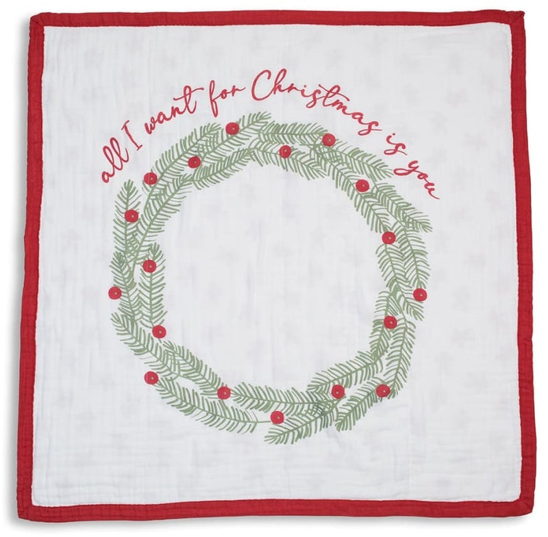 Lulujo: Muslin Cotton Quilt - Christmas Gingerbread