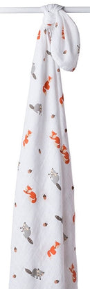 Lulujo: Muslin Cotton Swaddle - Forest Friend