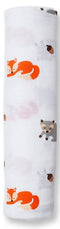 Lulujo: Muslin Cotton Swaddle - Forest Friend