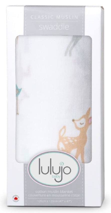 Lulujo: Muslin Cotton Swaddle - Little Fawn