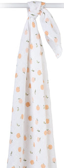 Lulujo: Muslin Cotton Swaddle - Peaches