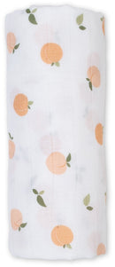 Lulujo: Muslin Cotton Swaddle - Peaches