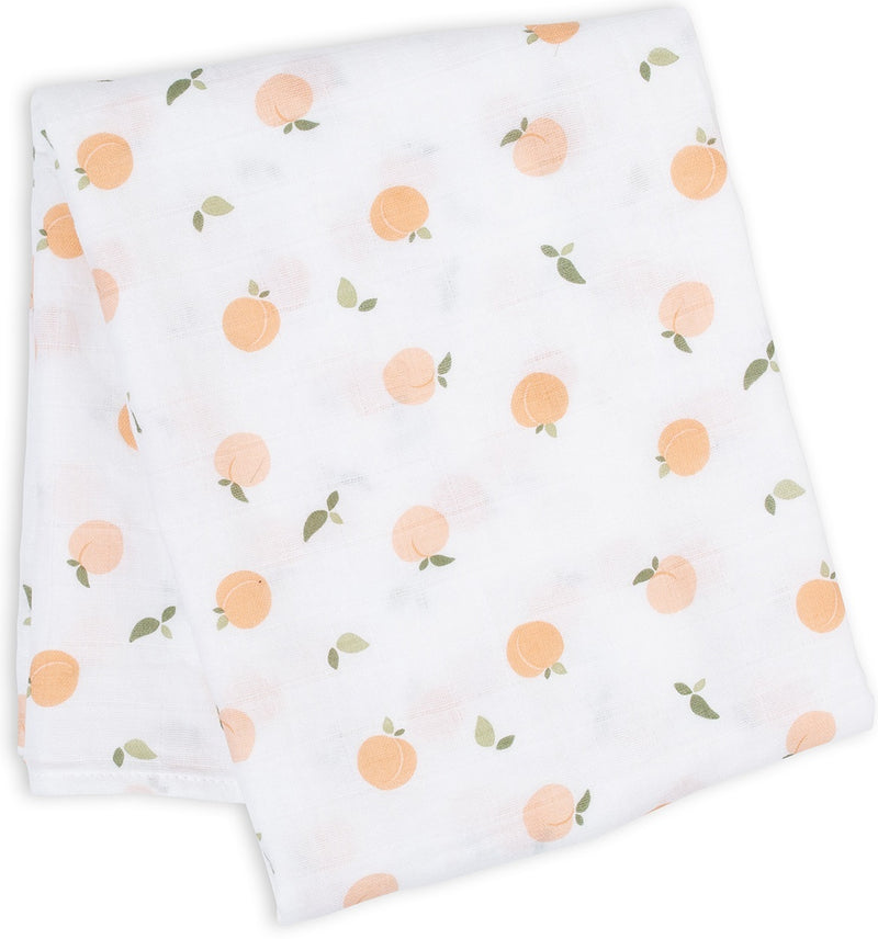 Lulujo: Muslin Cotton Swaddle - Peaches