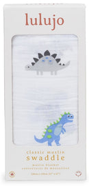 Lulujo: Muslin Cotton Swaddle - Prehistoric Pal