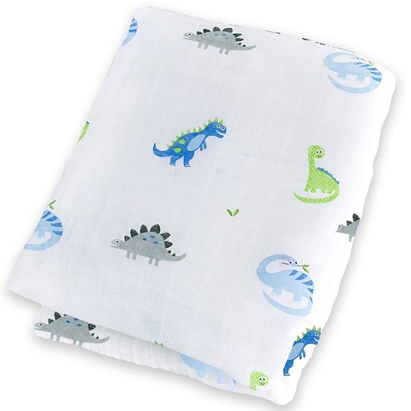 Lulujo: Muslin Cotton Swaddle - Prehistoric Pal