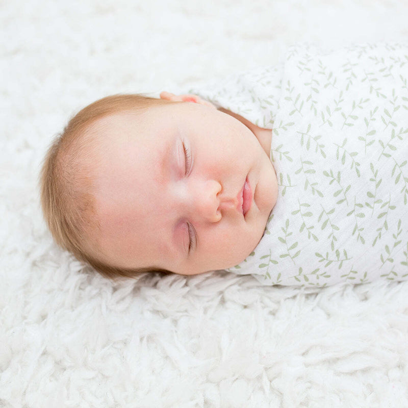 Lulujo: Cotton Swaddles - Daisy & Greenery (2 Pack)