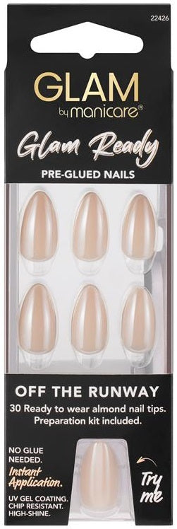 Glam: Ready Pre-Glued Nails - Off the Runway (Nude)