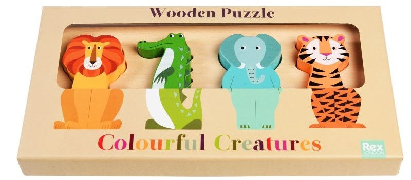 Rex London: Colourful Creatures Wooden Puzzle