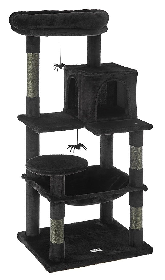 Zoomies Gothic Black - Medium Cat Scratching Post Tree - 118cm