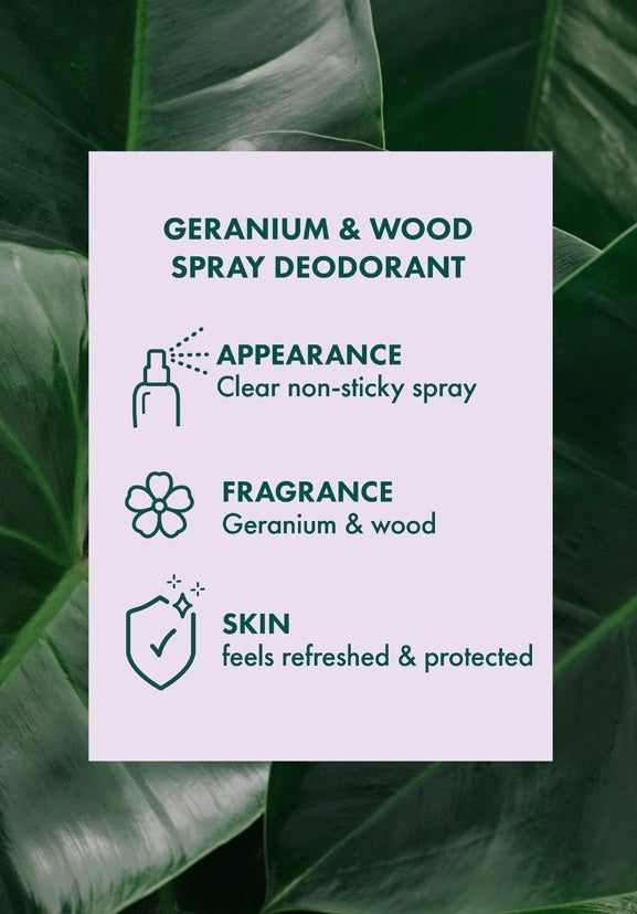 A'Kin: Geranium & Wood Spray Deodorant (150ml)