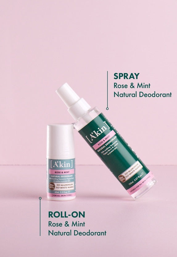 A'Kin: Rose & Mint Spray Deodorant (150ml)