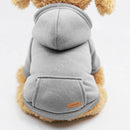 PETSWOL Dog Hoodie with Pocket - Grey, Small