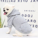 PETSWOL Dog Hoodie with Pocket - Grey, Small