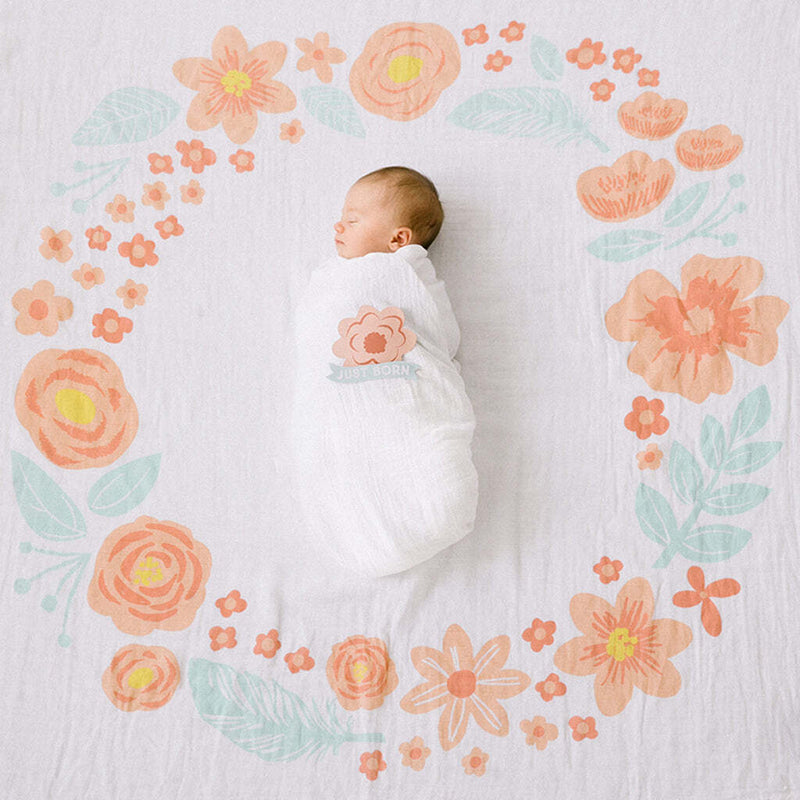 Pearhead: Watch Me Grow Photo Blanket - Floral