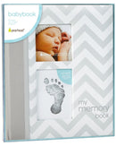 Pearhead: Chevron Baby Book - Grey