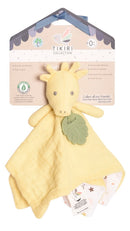 Tikiri: Muslin Comforter with Rubber Leaf Teether - Giraffe