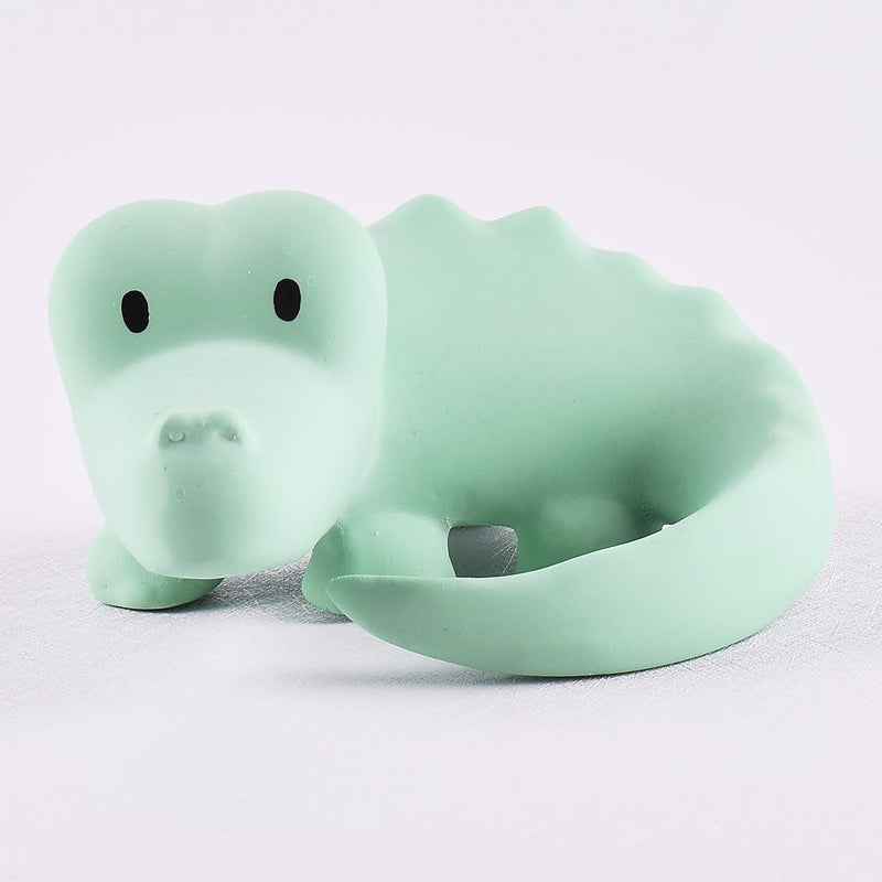 Tikiri: My 1st Tikiri Safari Natural Rubber Baby Rattle & Bath Toy - Crocodile (Gift Boxed)