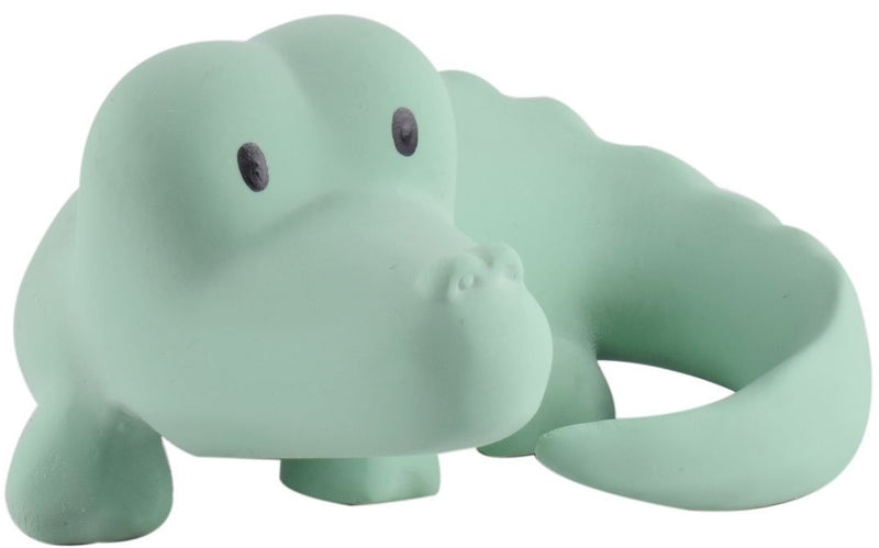 Tikiri: My 1st Tikiri Safari Natural Rubber Baby Rattle & Bath Toy - Crocodile (Gift Boxed)