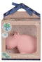 Tikiri: My 1st Tikiri Safari Natural Rubber Baby Rattle & Bath Toy - Hippo (Gift Boxed)