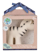 Tikiri: My 1st Tikiri Safari Natural Rubber Baby Rattle & Bath Toy - Zebra (Gift Boxed)