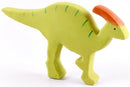 Tikiri: Natural Rubber Rattle & Bath Toy - Baby Parasaurolophus