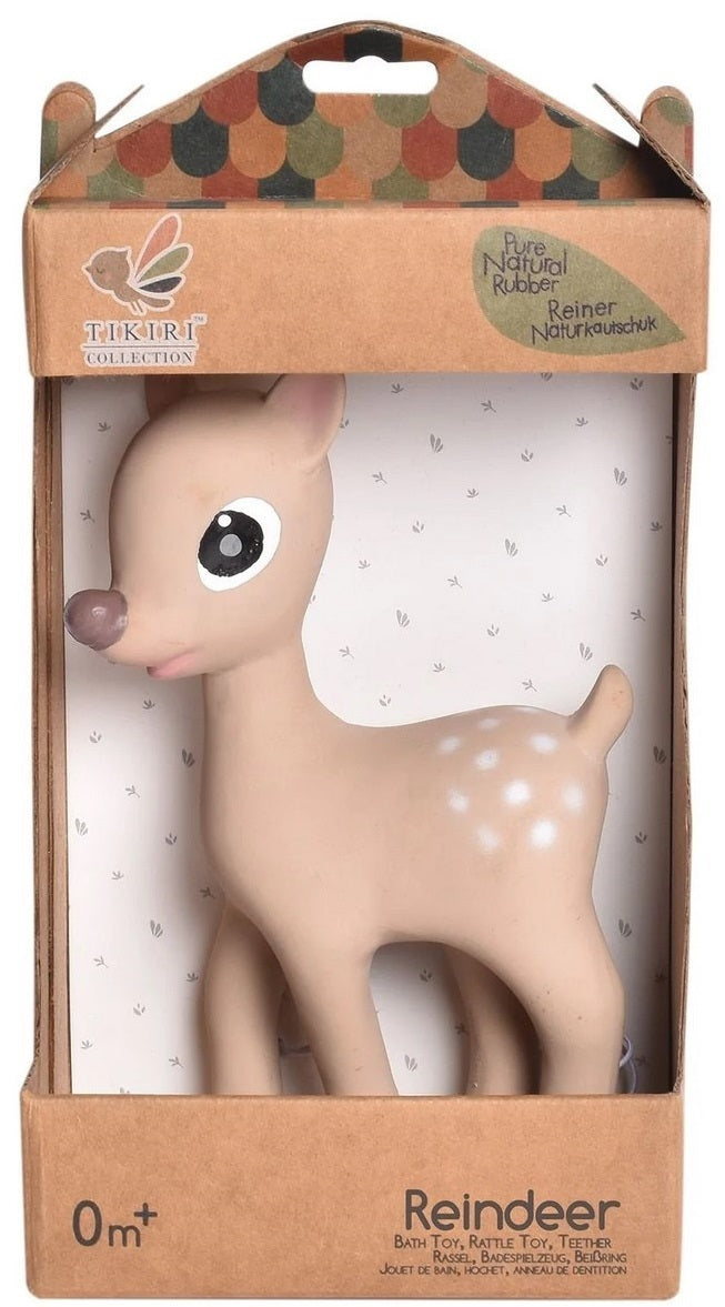 Tikiri: Rattle and Teether Toy - Ralphie the Reindeer (Gift Boxed)