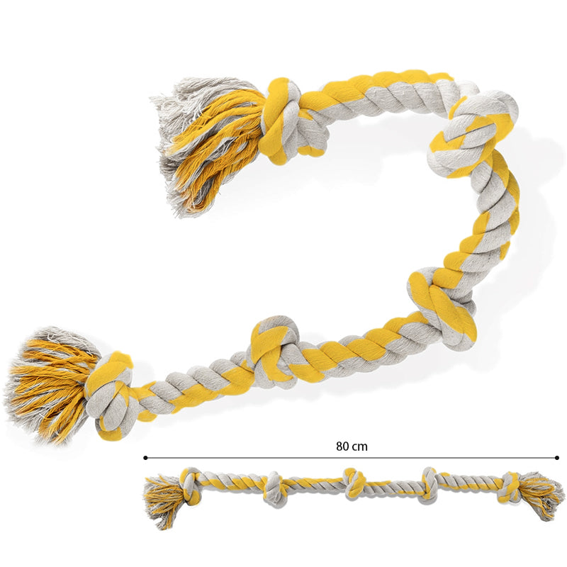 Zoomies Dog Rope Toy - Yellow