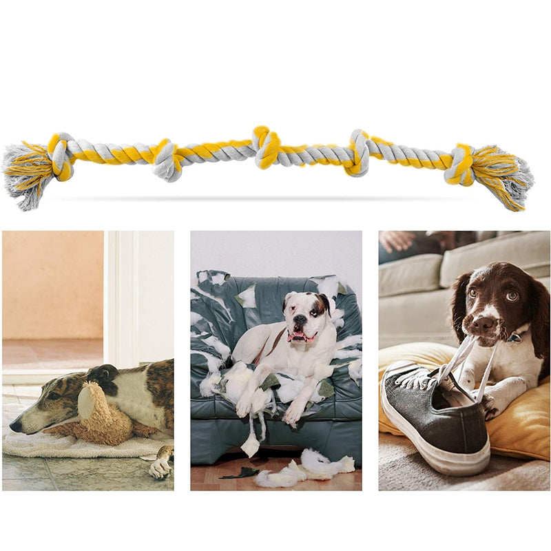 Zoomies Dog Rope Toy - Yellow