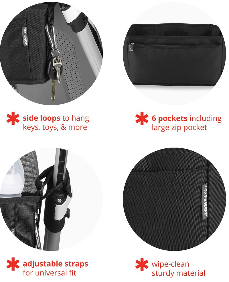 Skip Hop: Grab & Go Ultra Stroller Organizer- Black