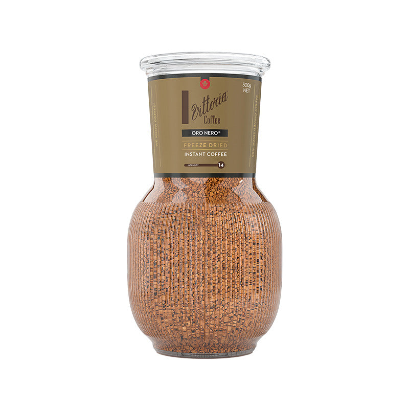 Vittoria Coffee: Oro Nero Instant Coffee Vase - 300g