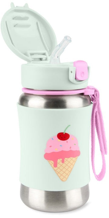 Skip Hop: Spark Style Stainless Steel Straw Bottle - Ice Cream