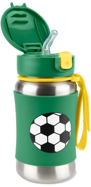 Skip Hop: Spark Style Stainless Steel Straw Bottle - Soccer