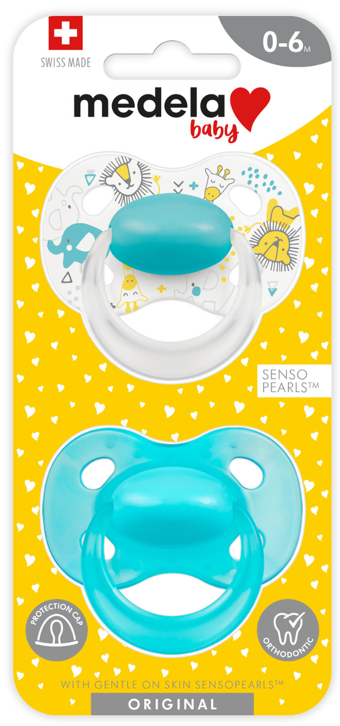 Medela: Original Soother - Blue 0-6mth (2 Pack)