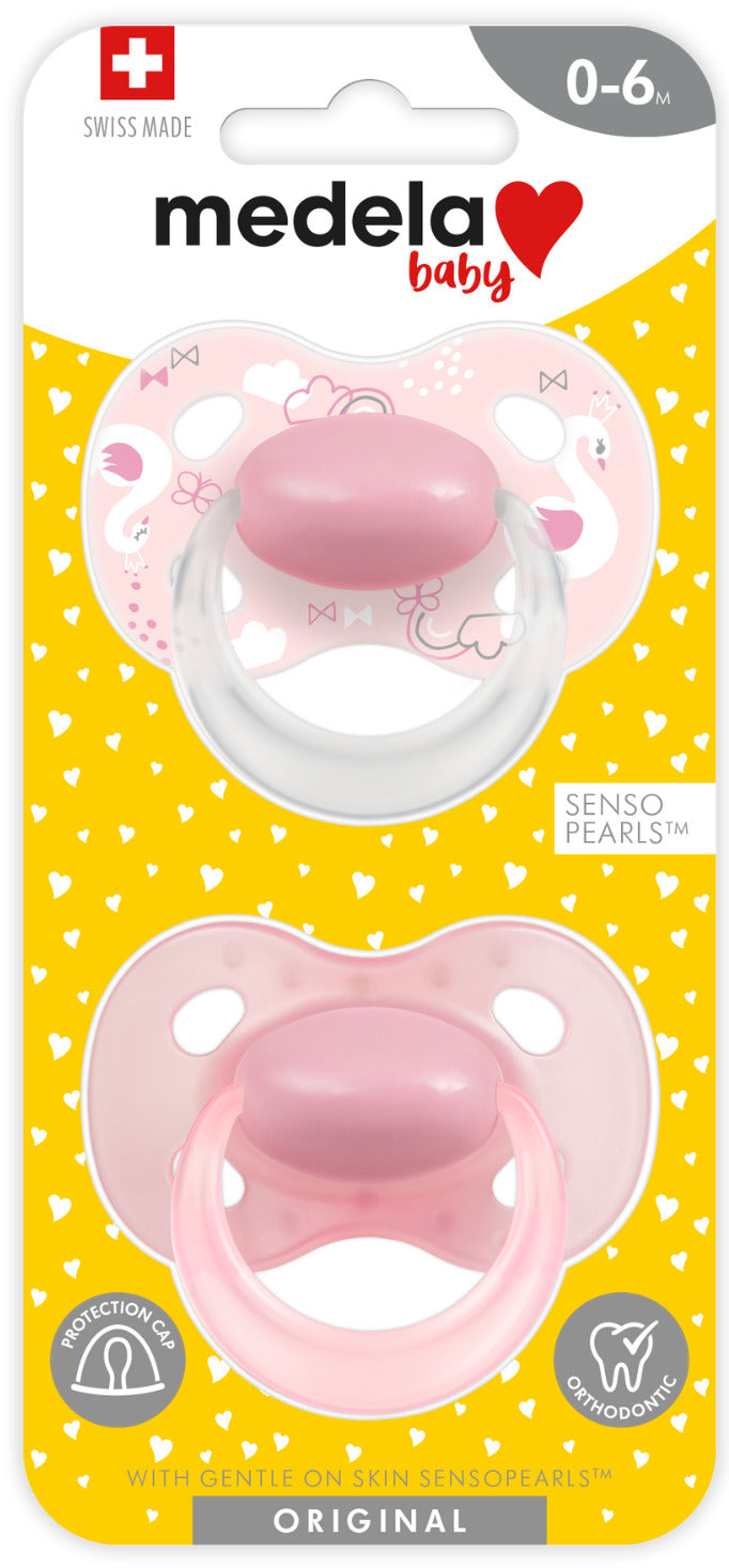 Medela: Original Soother - Pink 0-6mth (2 Pack)