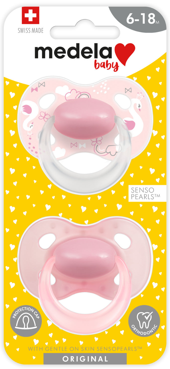 Medela: Original Soother - Pink 6-18mth (2 Pack)