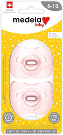 Medela: Silicone Soother - Pink 6-18mth (2 Pack)