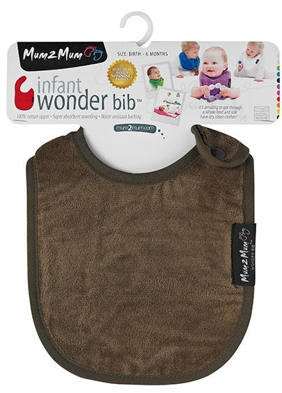 Mum 2 Mum: Infant Wonder Bib - Chocolate (Birth - 6 Months)