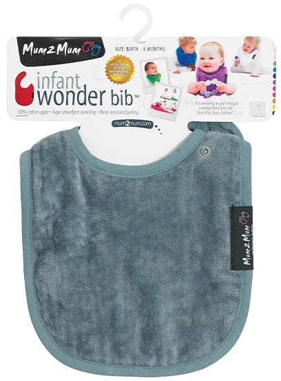 Mum 2 Mum: Infant Wonder Bib - Grey (Birth - 6 Months)