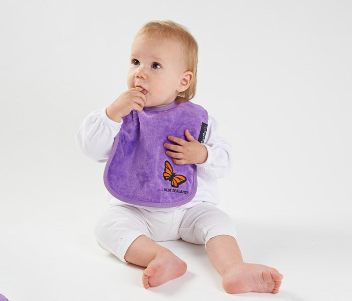 Mum 2 Mum: Kiwiana Wonder Bib - Purple (Birth - 3 Years)