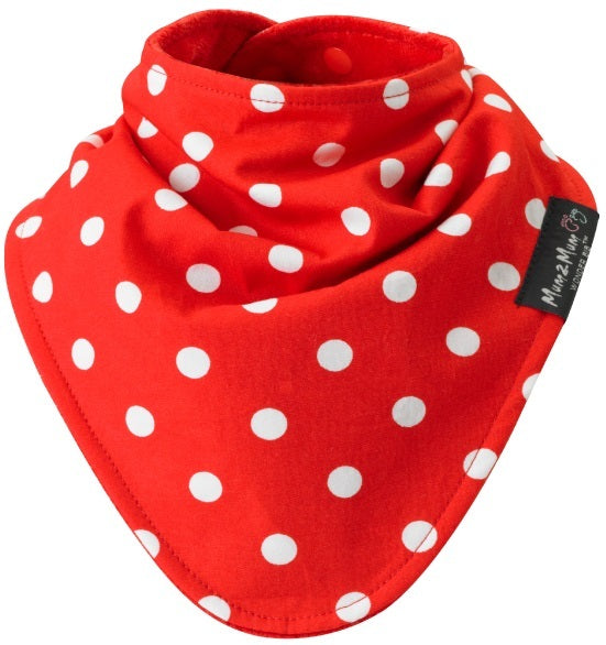 Mum 2 Mum: Fashion Bandana Bib - Red Dots/Red (4 Months - 3 Years)