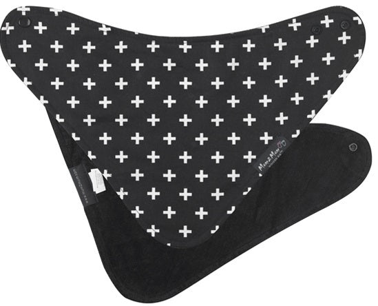 Mum 2 Mum: Fashion Bandana Bib - Black Plus/Black (4 Months - 3 Years)