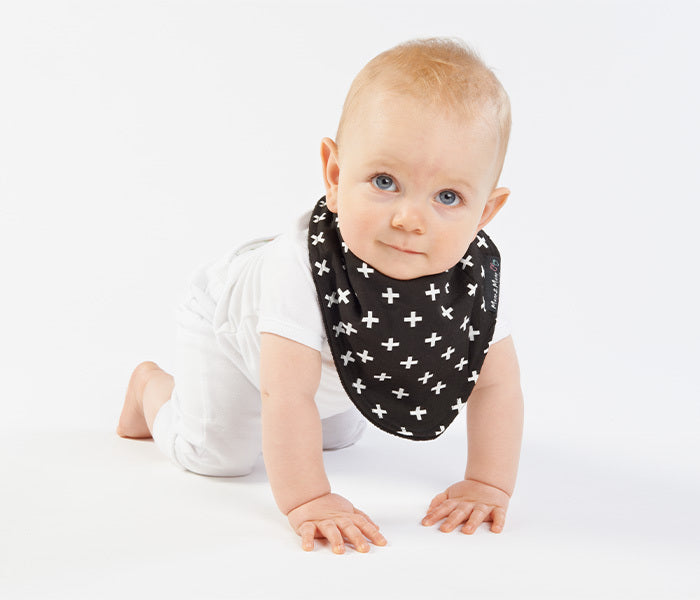 Mum 2 Mum: Fashion Bandana Bib - Black Plus/Black (4 Months - 3 Years)