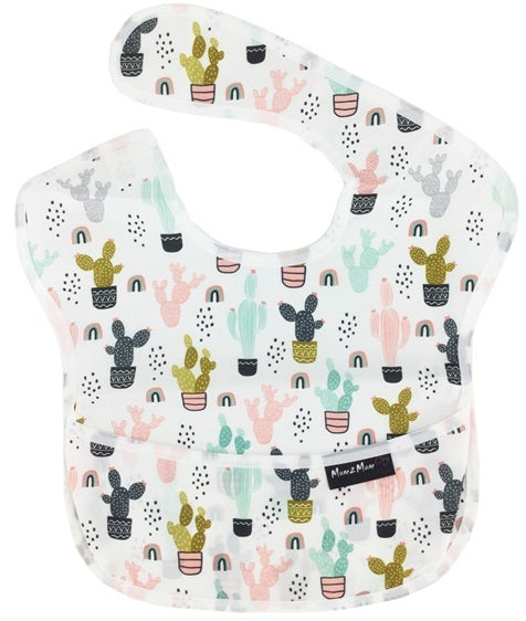 Mum 2 Mum: Waterproof Bibs 2 Pack - Cactus/Hearts (Birth - 3 Years)