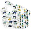 Mum 2 Mum: Waterproof Bibs 2 Pack - Sloths/Feathers (Birth - 3 Years)