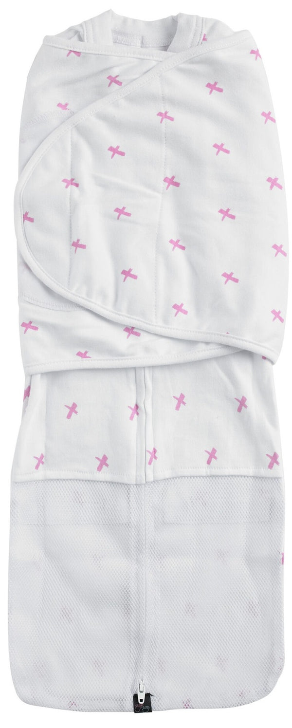 Mum 2 Mum: Summer DreamSwaddle - Pink Criss-Cross (Small)