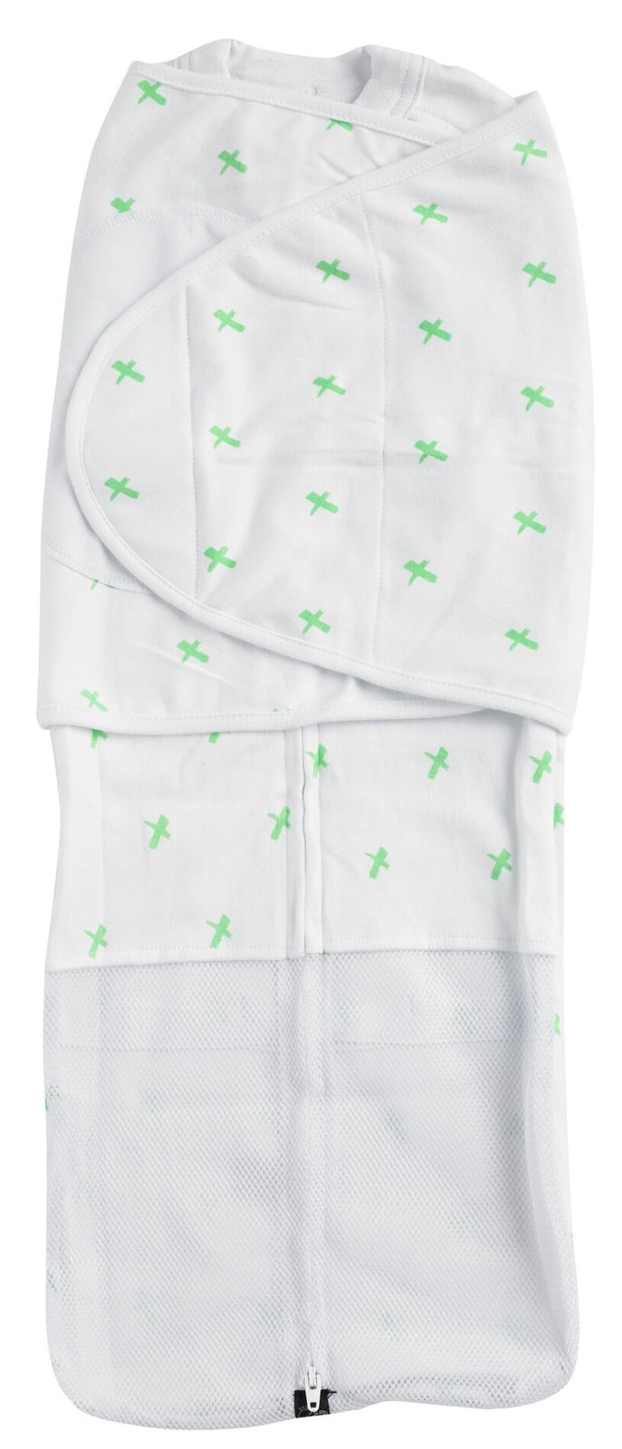 Mum 2 Mum: Summer DreamSwaddle - Green Criss-Cross (Small)