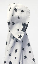 Mum 2 Mum: Cotton Muslin Blankets - Black & White Stars (130x130cm)