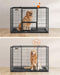 Feandrea Heavy-Duty Dog Crate with Metal Frame for Medium and Large Dogs