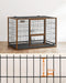 Feandrea Heavy-Duty Dog Crate with Metal Frame for Medium and Large Dogs